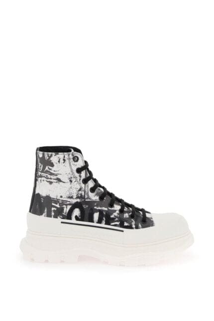 Alexander Mcqueen 'tread Slick Graffiti' Ankle Boots