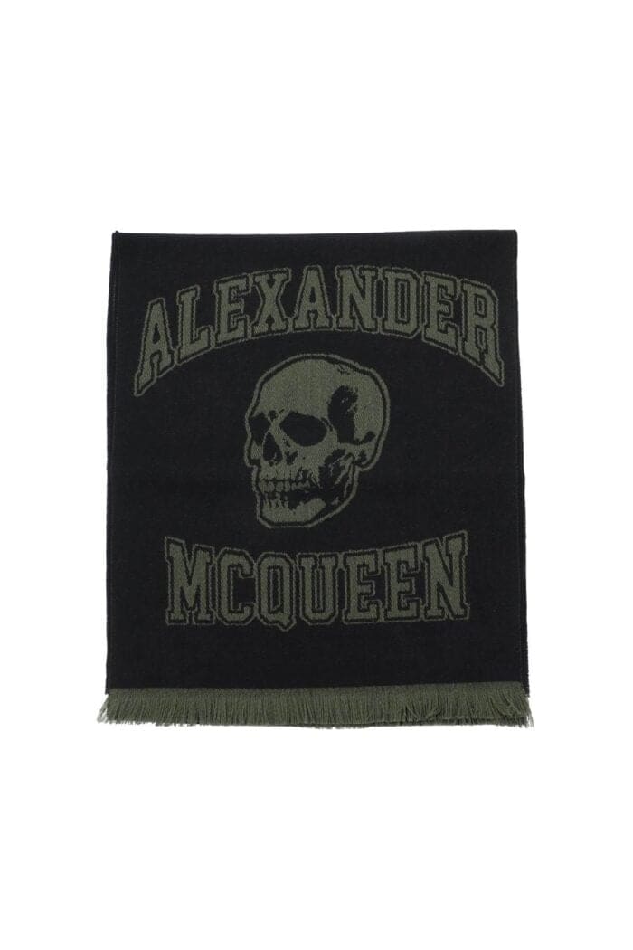 ALEXANDER MCQUEEN Varsity Logo Wool Scarf