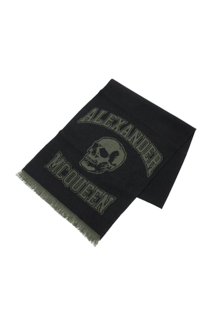 ALEXANDER MCQUEEN Varsity Logo Wool Scarf