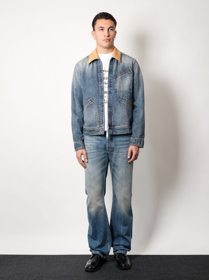 Alexander Mcqueen Washed Blue Straight Leg Jeans