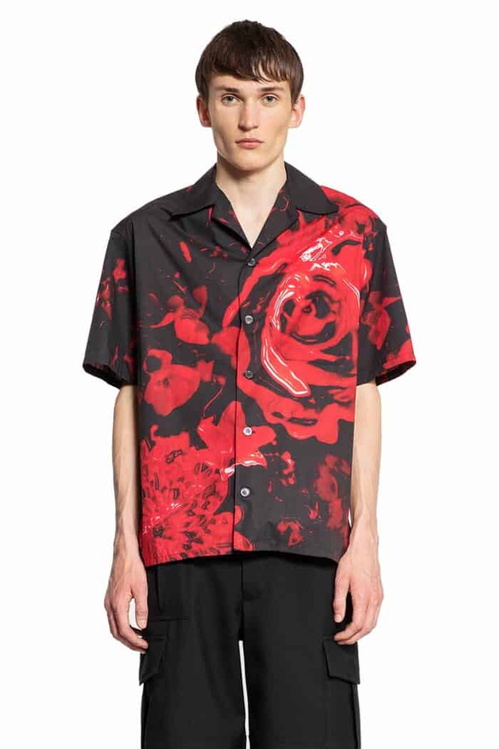 ALEXANDER MCQUEEN Wax Flower Hawaiian Shirt