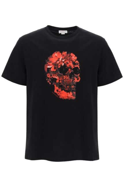 ALEXANDER MCQUEEN Wax Flower Skull Printed T-shirt