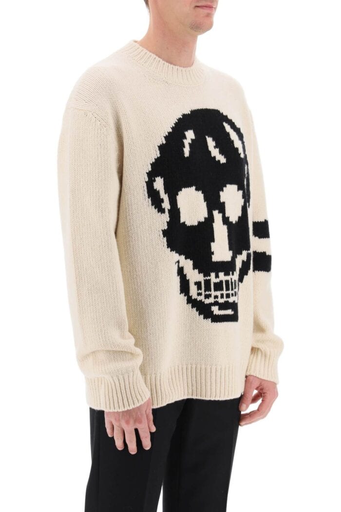 Alexander Mcqueen Wool Cashmere Skull Sweater