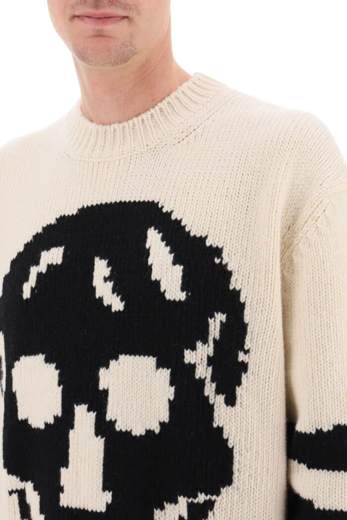 Alexander Mcqueen Wool Cashmere Skull Sweater