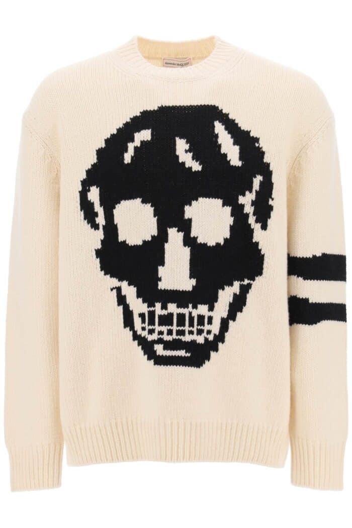 Alexander Mcqueen Wool Cashmere Skull Sweater