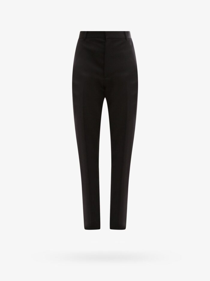 Alexander Mcqueen Wool Tuxedo Trouser With Satin Details