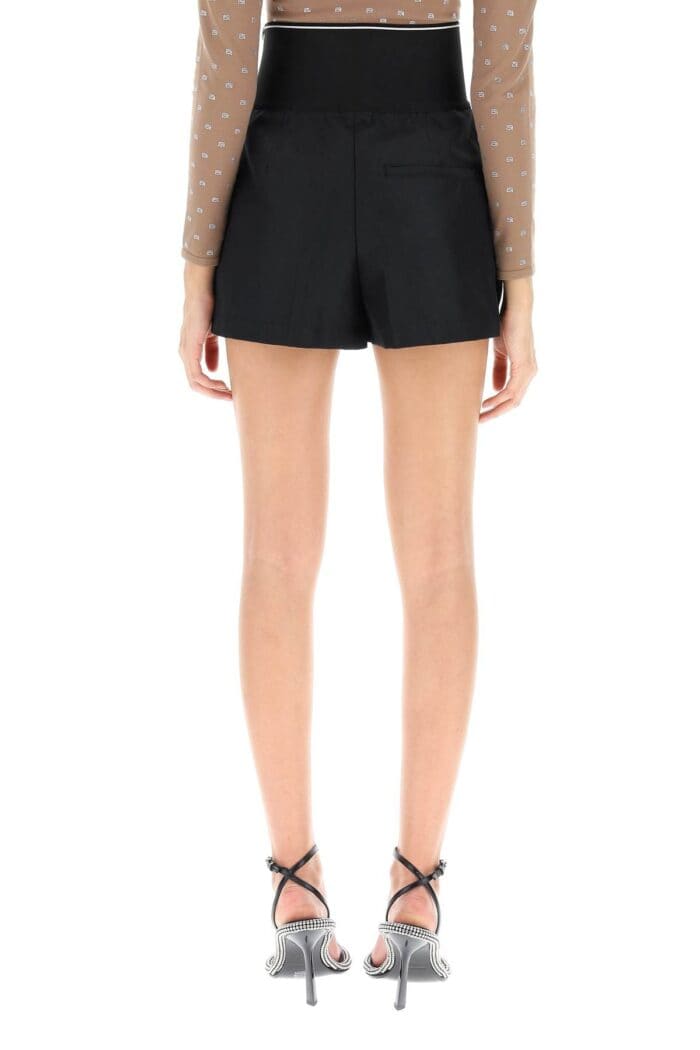 ALEXANDER WANG Cotton And Nylon Shorts With Branded Waistband