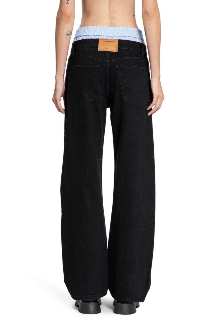 ALEXANDER WANG Cotton Balloon Jeans With Pre-styled Boxers