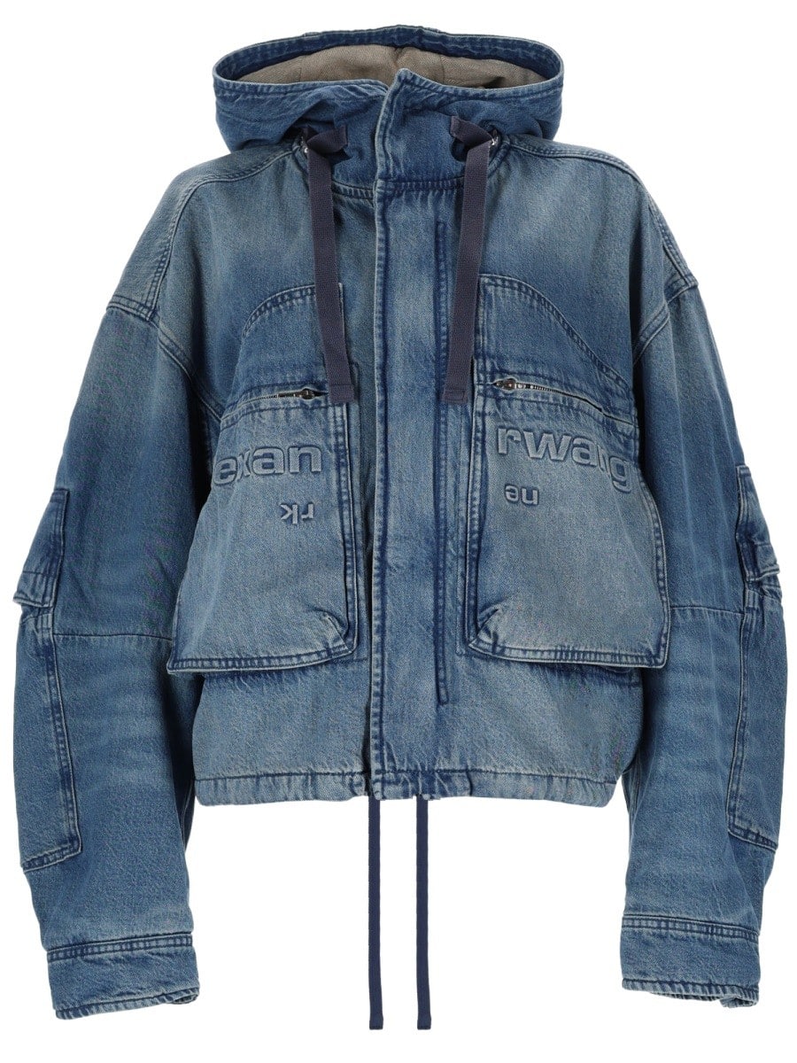 Alexander Wang COTTON DENIM CARGO JACKET