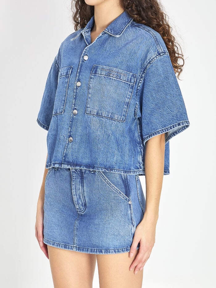 Alexander Wang Cropped denim shirt
