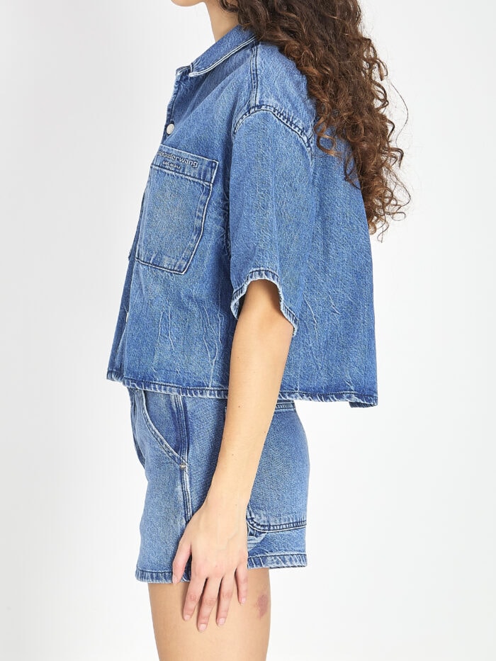 Alexander Wang Cropped denim shirt