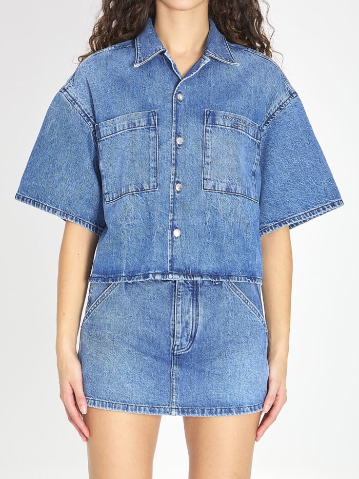 Alexander Wang Cropped denim shirt