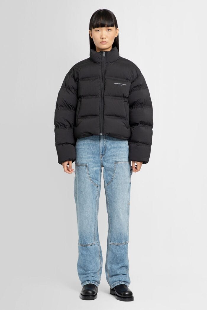 ALEXANDER WANG Cropped Reflective Logo Puffer