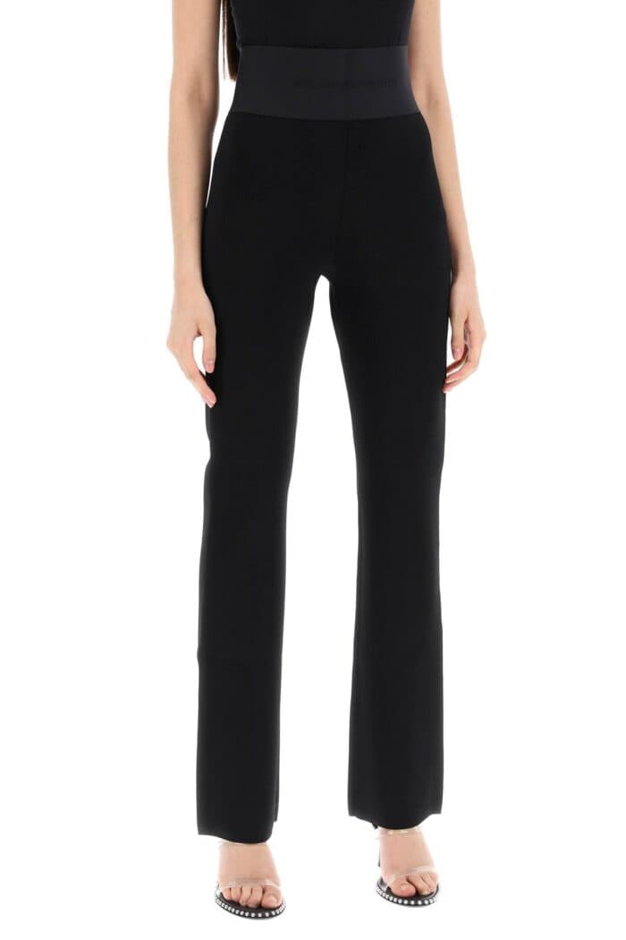 ALEXANDER WANG Flared Pants With Branded Stripe