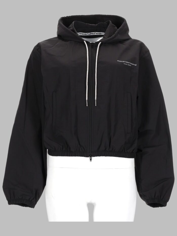Alexander Wang GIACCA CON CAPPUCCIO E LOGO