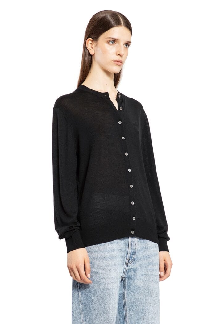 ALEXANDER WANG Logo-embossed Cardigan In Superfine Merino Wool