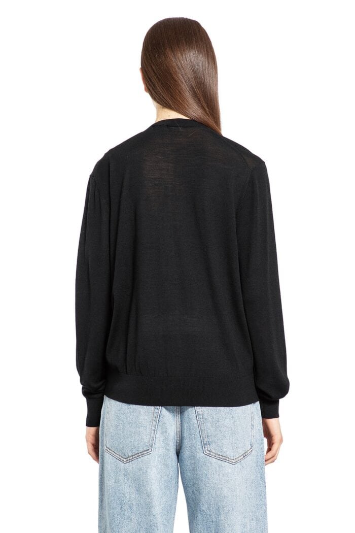 ALEXANDER WANG Logo-embossed Cardigan In Superfine Merino Wool