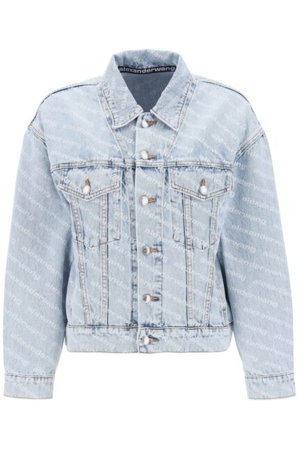 ALEXANDER WANG Logo Printed Denim Jacket