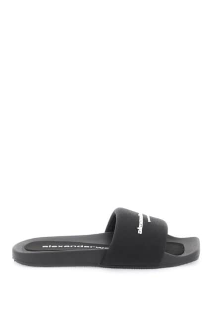 ALEXANDER WANG Logo Strap Slipper With Branded