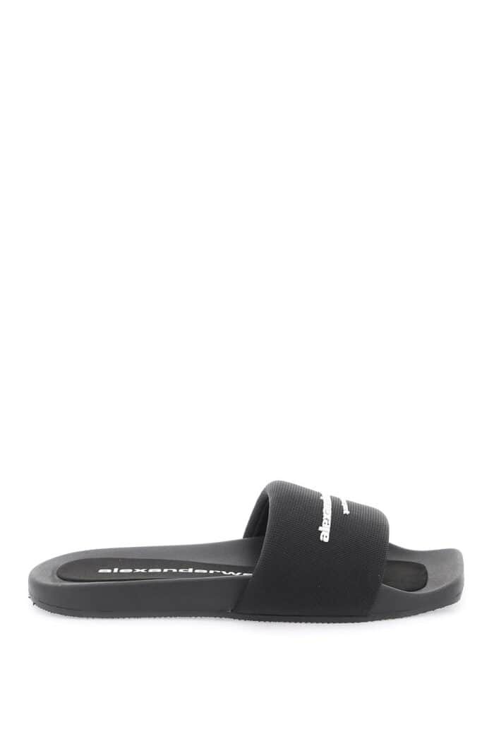 ALEXANDER WANG Logo Strap Slipper With Branded