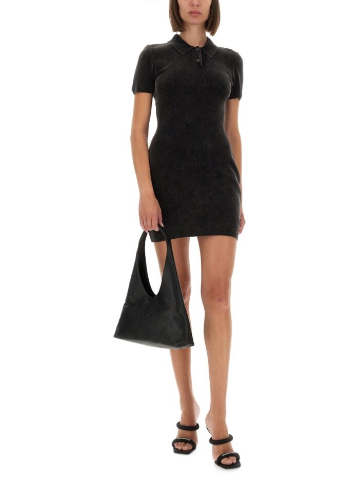 Alexander Wang MINI DRESS WITH POLO COLLAR