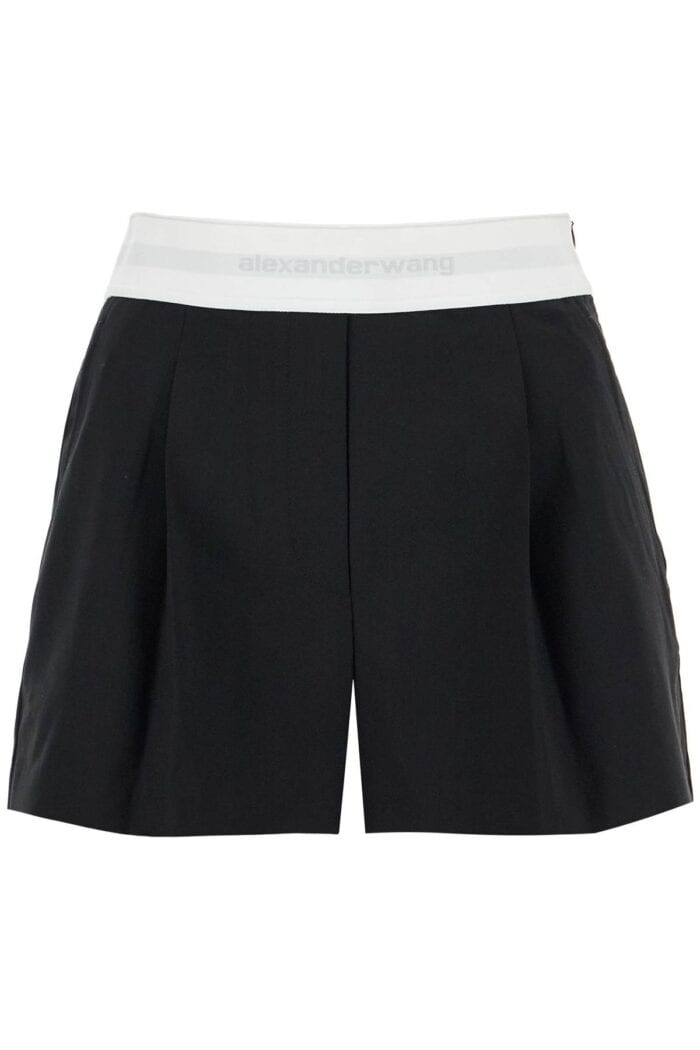 ALEXANDER WANG Pleated Shorts With Branded Band