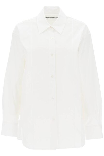 Alexander Wang Poplin Shirt With Rhinestones