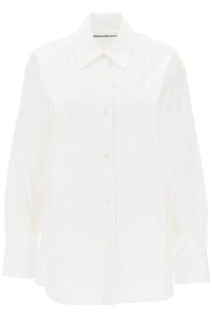 Alexander Wang Poplin Shirt With Rhinestones