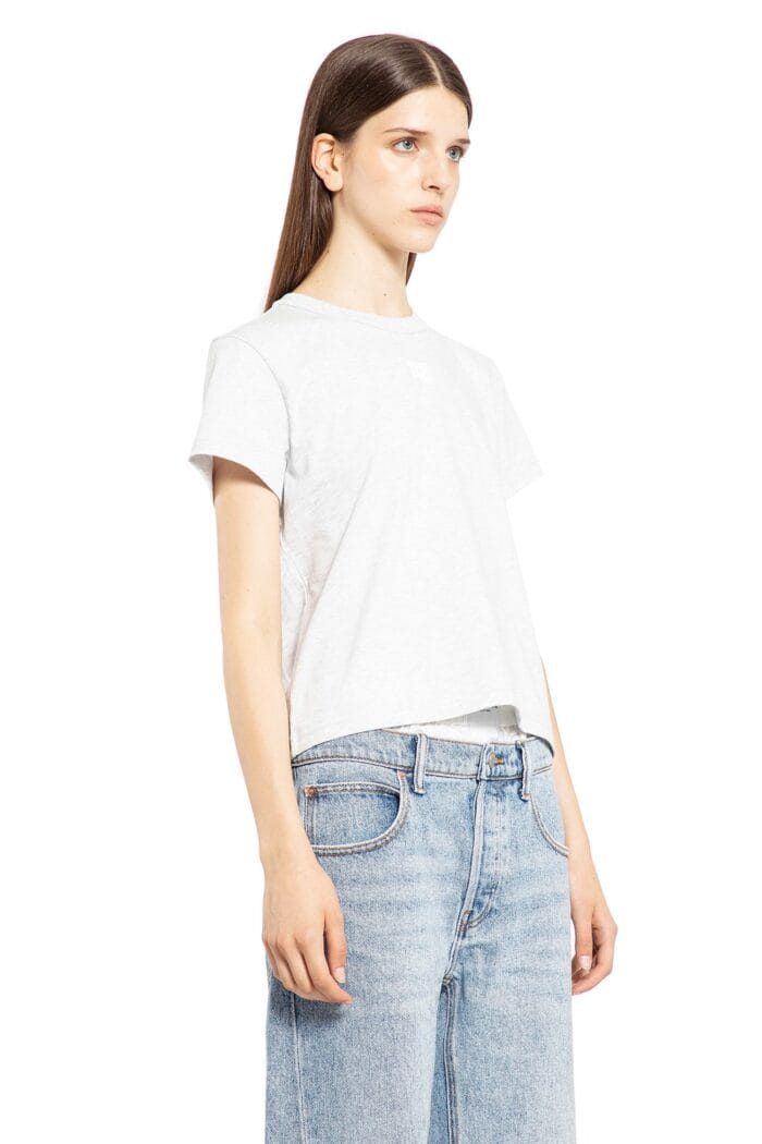 ALEXANDER WANG Puff Logo Shrunken Tee In Cotton Jersey