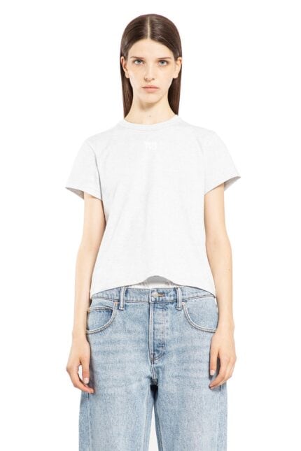 ALEXANDER WANG Puff Logo Shrunken Tee In Cotton Jersey