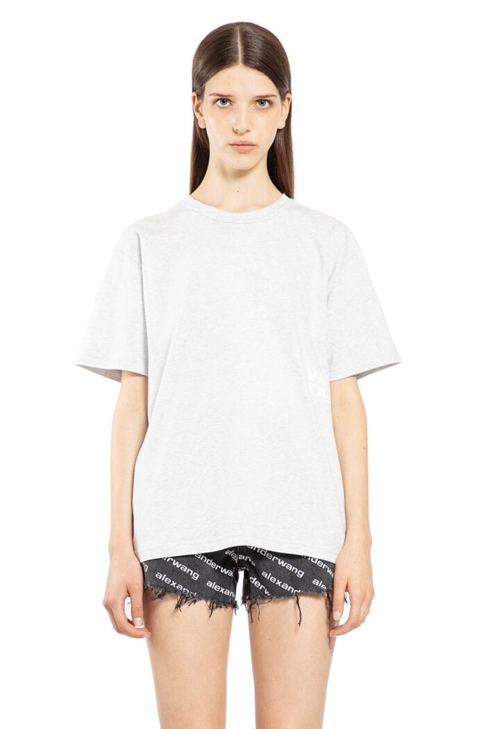 ALEXANDER WANG Puff Logo Tee In Cotton Jersey