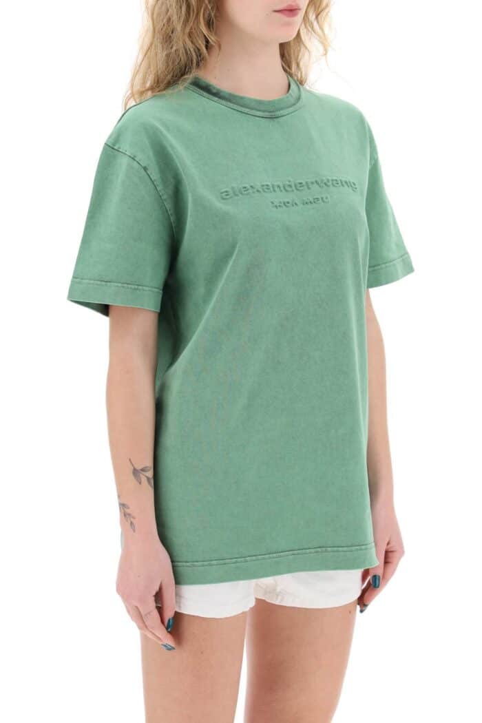 ALEXANDER WANG 'raised Logo T-shirt With Emb