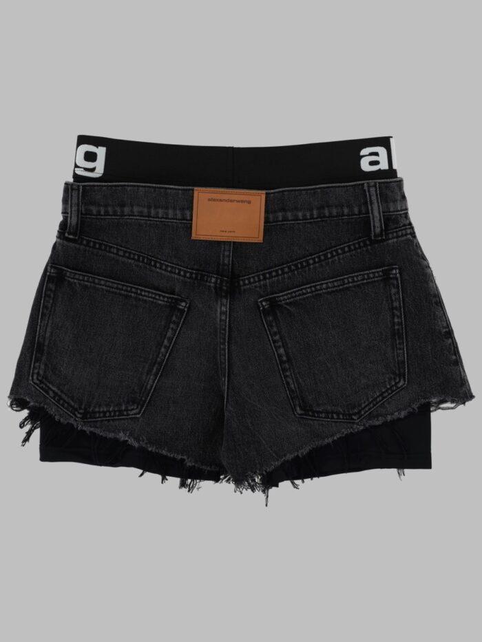 Alexander Wang SHORTS IN DENIM CON LOGO