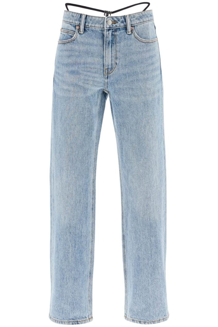 ALEXANDER WANG Straight Jeans With Integrated Thong