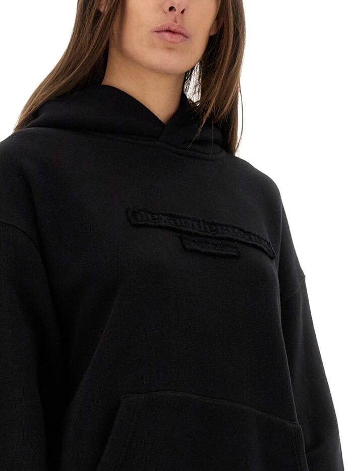 Alexander Wang SWEATSHIRT WITH EMBOSSED LOGO