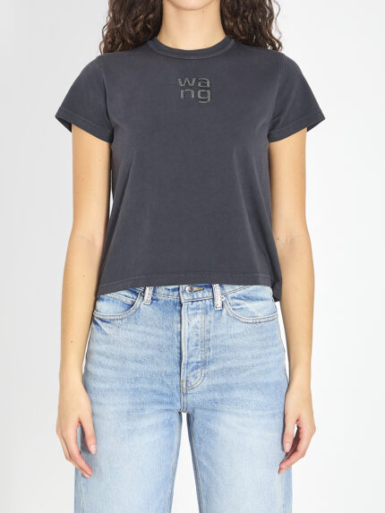 Alexander Wang T-shirt with logo and rhinestones