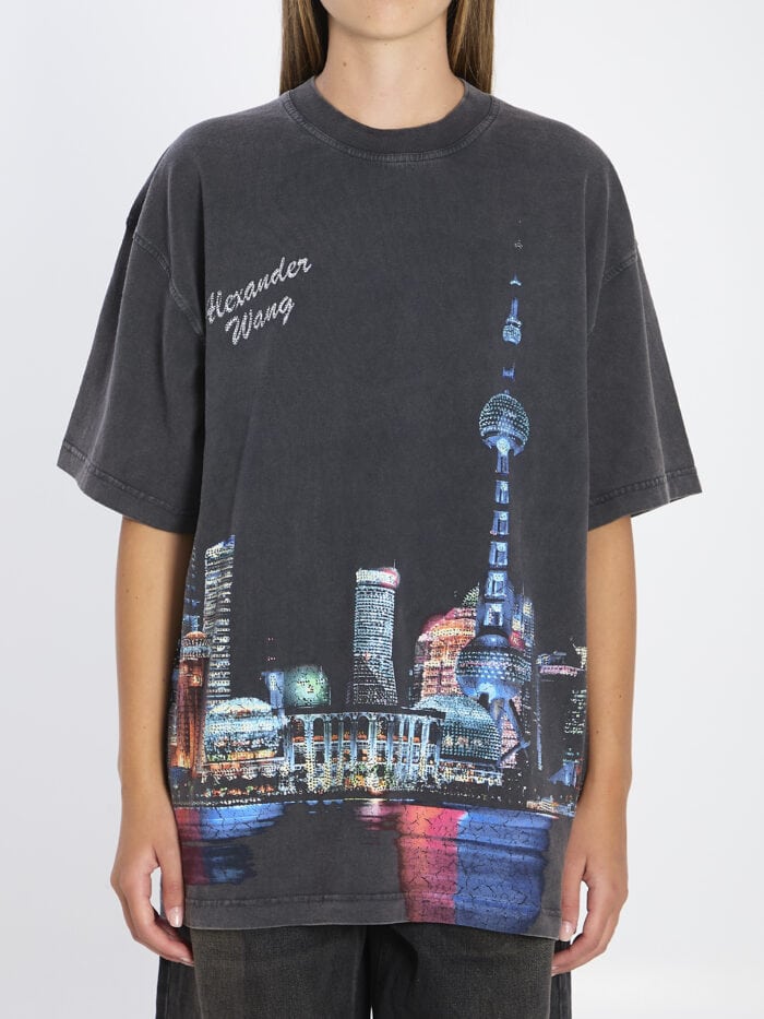 Alexander Wang T-shirt with rhinestones