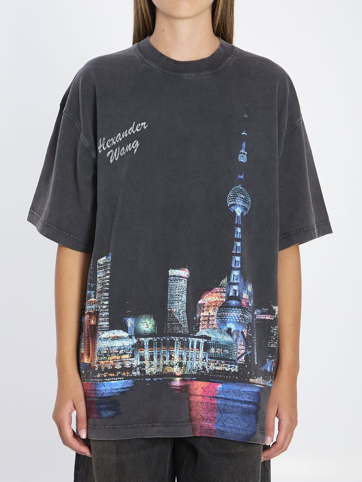 Alexander Wang T-shirt with rhinestones