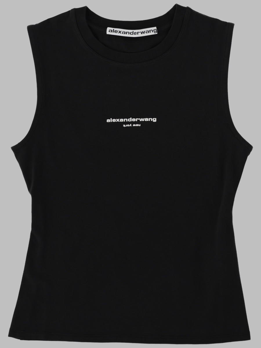 Alexander Wang TANK TOP IN COTONE STRETCH