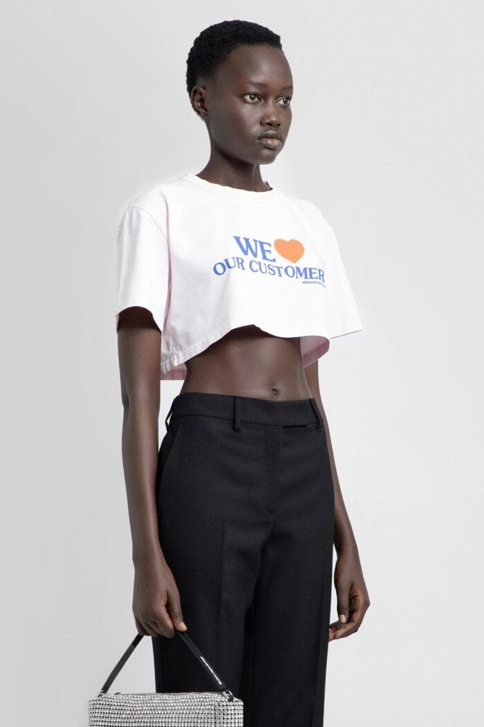 ALEXANDER WANG We Love Our Costumers Cropped T-shirt