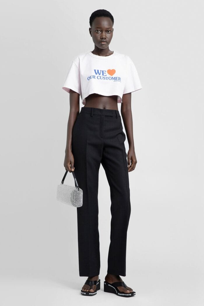 ALEXANDER WANG We Love Our Costumers Cropped T-shirt