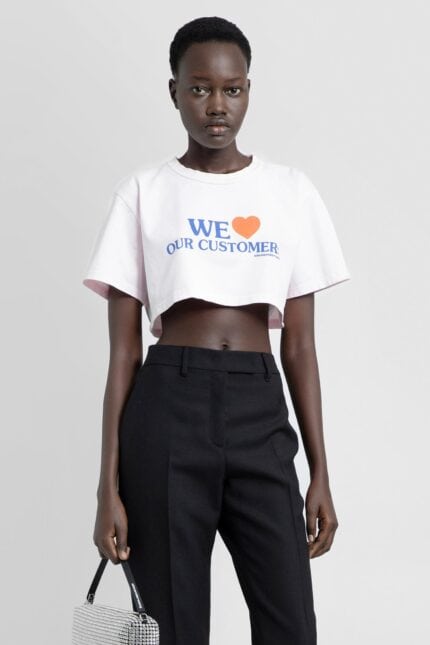 ALEXANDER WANG We Love Our Costumers Cropped T-shirt