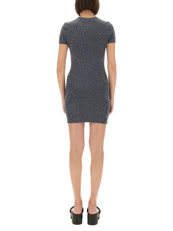 ALEXANDERWANG.T JACQUARD MINI DRESS WITH LOGO