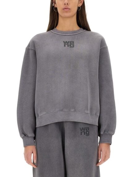 ALEXANDERWANG.T SWEATSHIRT WITH LOGO