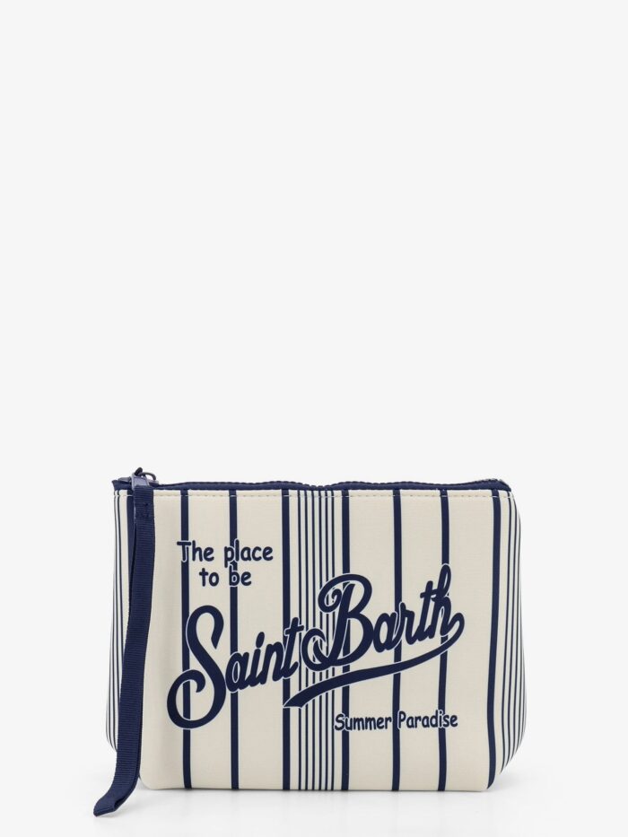 mc2 saint barth aline scuba clutch with striped pattern Mc2 Saint Barth Aline Scuba Clutch With Striped Pattern