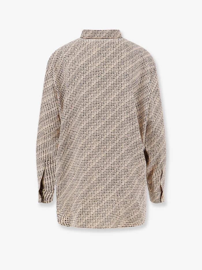 Balenciaga All Over Print Silk Shirt