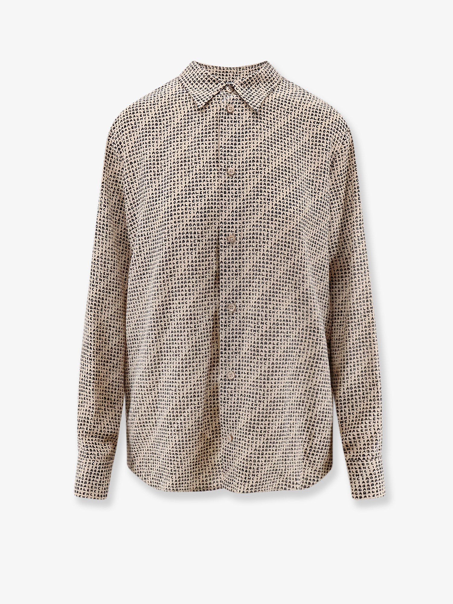 Balenciaga All Over Print Silk Shirt