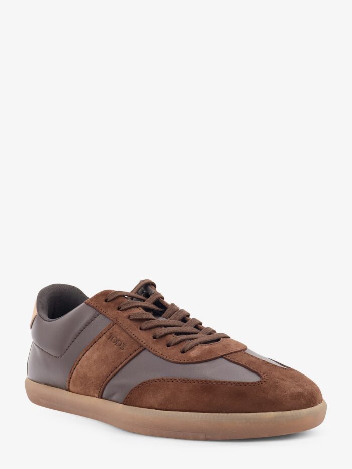 TOD'S Allacciata Cassetta Leather And Suede Sneakers