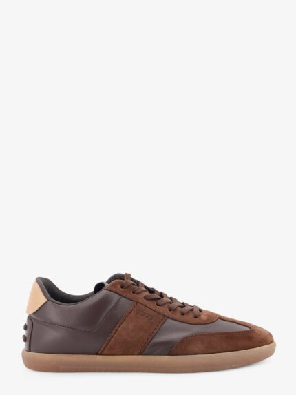 TOD'S Allacciata Cassetta Leather And Suede Sneakers