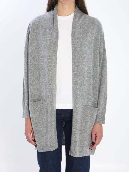 Allude Open cardigan in virgin wool and cashmere